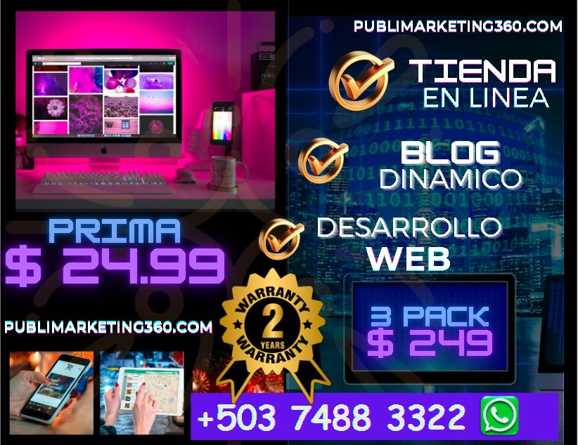 Diseño web y tienda on line