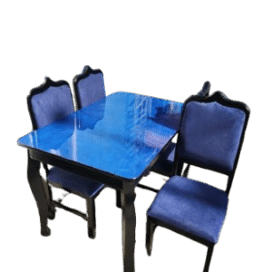 Comedor elegance azul 4P con sillas